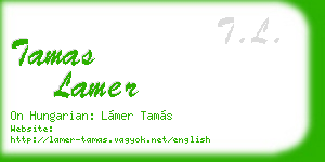 tamas lamer business card
