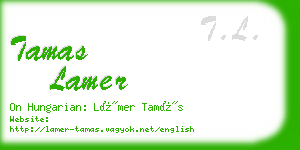 tamas lamer business card